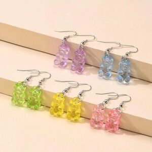 Bear Charm Drop Earings! Adult and Children !
